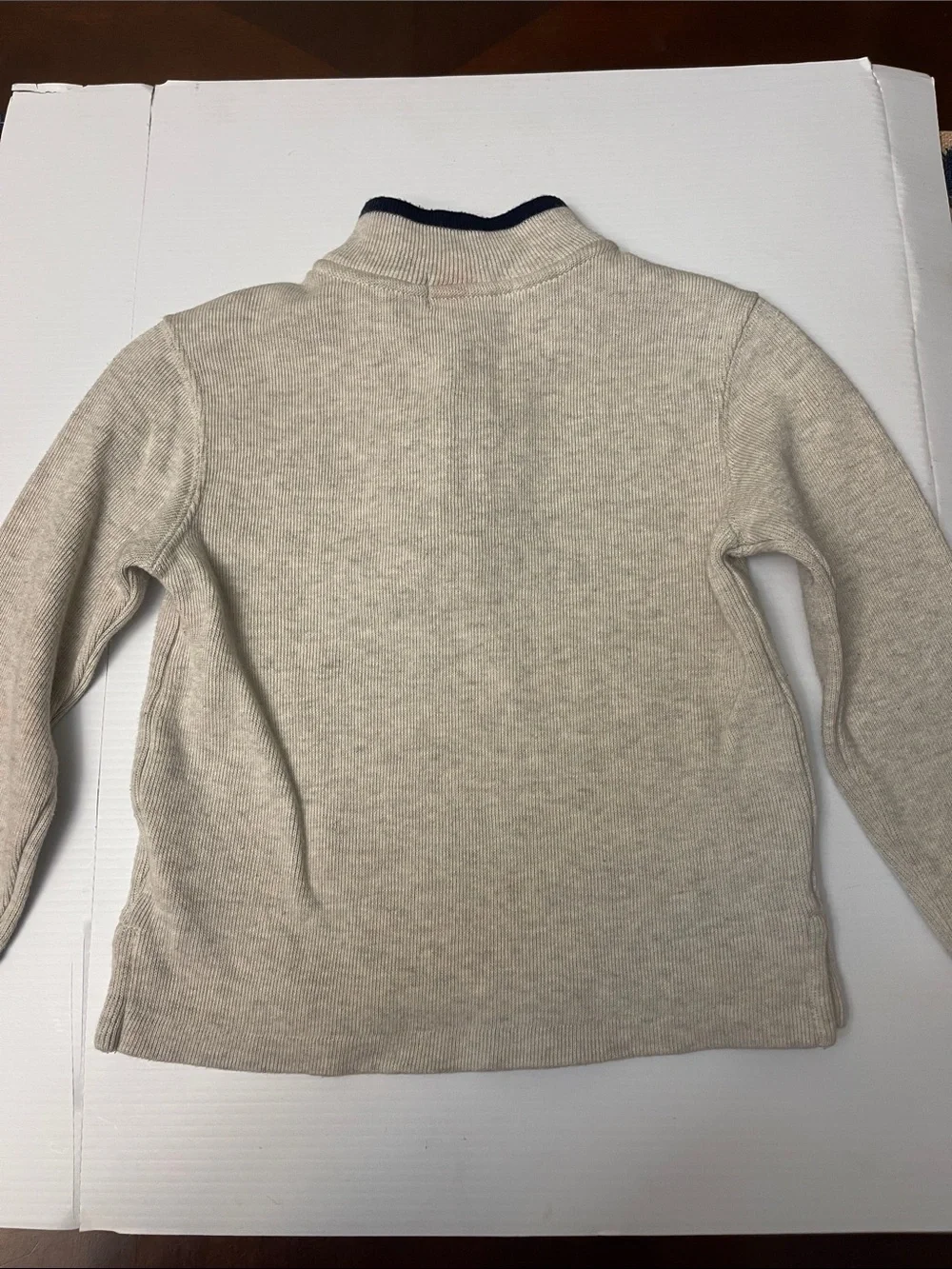 Polo by Ralph Lauren Kids Light Gray Half-Zip Pullover with Navy Pony